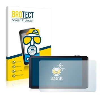 Face avant d’un emballage produit avec le logo de la marque BROTECT. À côté, l’appareil Samsung Galaxy Camera EK-GC100 est rep