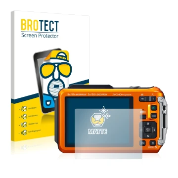 Face avant d’un emballage produit avec le logo de la marque BROTECT. À côté, l’appareil Panasonic Lumix DMC-FT5 est représenté