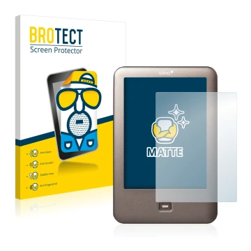 Face avant d’un emballage produit avec le logo de la marque BROTECT. À côté, l’appareil Tolino Shine est représenté avec la pr