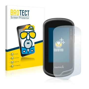 Face avant d’un emballage produit avec le logo de la marque BROTECT. À côté, l’appareil Garmin Oregon 600t est représenté avec