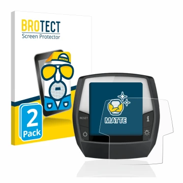 Face avant d’un emballage produit avec le logo de la marque BROTECT. À côté, l’appareil Bosch Intuvia Performance Line est rep