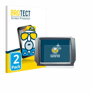 Face avant d’un emballage produit avec le logo de la marque BROTECT. À côté, l’appareil Uconnect 8.4