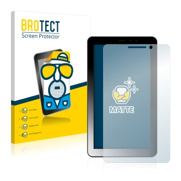 Face avant d’un emballage produit avec le logo de la marque BROTECT. À côté, l’appareil Kiano Elegance 7 3G est représenté ave