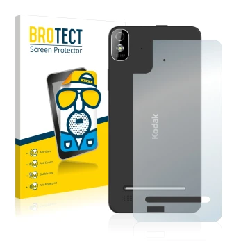 Face avant d’un emballage produit avec le logo de la marque BROTECT. À côté, l’appareil Kodak IM5 Arrière est représenté avec 