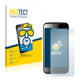 Face avant d’un emballage produit avec le logo de la marque BROTECT. À côté, l’appareil Yezz Andy 4.5EL est représenté avec la