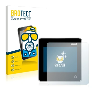 Face avant d’un emballage produit avec le logo de la marque BROTECT. À côté, l’appareil Velux Integra Control Pad KLR 200 est 