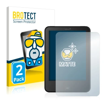 Face avant d’un emballage produit avec le logo de la marque BROTECT. À côté, l’appareil Tolino Vision 3 HD est représenté avec