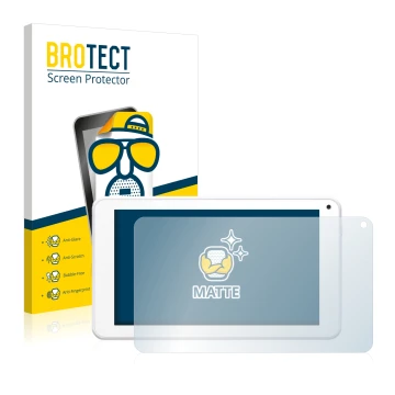 Face avant d’un emballage produit avec le logo de la marque BROTECT. À côté, l’appareil BigBen Unity Tab 7 est représenté avec