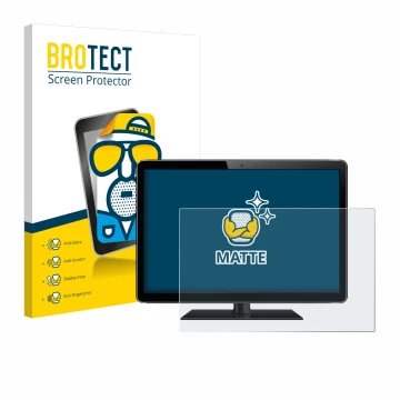 Face avant d’un emballage produit avec le logo de la marque BROTECT. À côté, l’appareil est représenté avec la protection d’éc