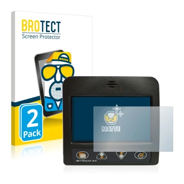 Face avant d’un emballage produit avec le logo de la marque BROTECT. À côté, l’appareil Skytraxx 3.0 Vario est représenté avec