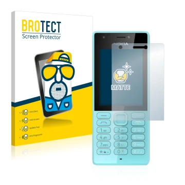 Face avant d’un emballage produit avec le logo de la marque BROTECT. À côté, l’appareil Nokia 216 est représenté avec la prote