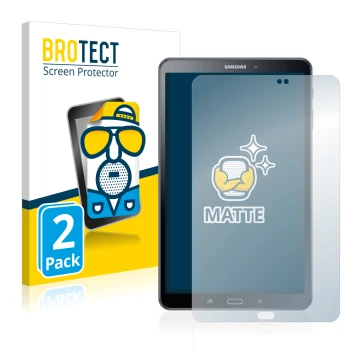 Face avant d’un emballage produit avec le logo de la marque BROTECT. À côté, l’appareil Samsung Galaxy Tab A6 10.1
