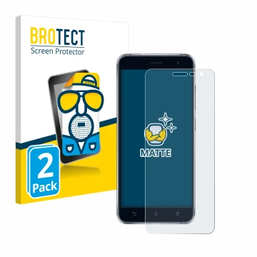 Face avant d’un emballage produit avec le logo de la marque BROTECT. À côté, l’appareil ASUS ZenFone 3 ZE520KL est représenté 
