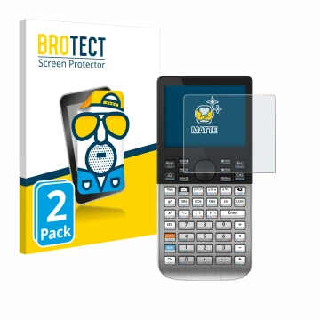 Face avant d’un emballage produit avec le logo de la marque BROTECT. À côté, l’appareil HP Prime est représenté avec la protec