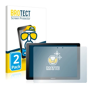 Face avant d’un emballage produit avec le logo de la marque BROTECT. À côté, l’appareil Samsung Galaxy Book 12 est représenté 