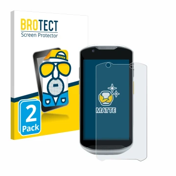 Face avant d’un emballage produit avec le logo de la marque BROTECT. À côté, l’appareil Zebra TC56 est représenté avec la prot