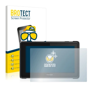 Face avant d’un emballage produit avec le logo de la marque BROTECT. À côté, l’appareil TomTom Pro 8275 Truck est représenté a