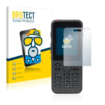 Face avant d’un emballage produit avec le logo de la marque BROTECT. À côté, l’appareil Cisco IP Phone 8821 est représenté ave