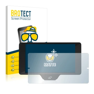 Face avant d’un emballage produit avec le logo de la marque BROTECT. À côté, l’appareil Coyote Nav+ 2017 est représenté avec l