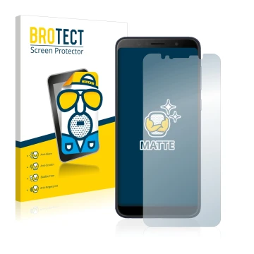 Face avant d’un emballage produit avec le logo de la marque BROTECT. À côté, l’appareil ASUS ZenFone Max Pro (M1) est représen