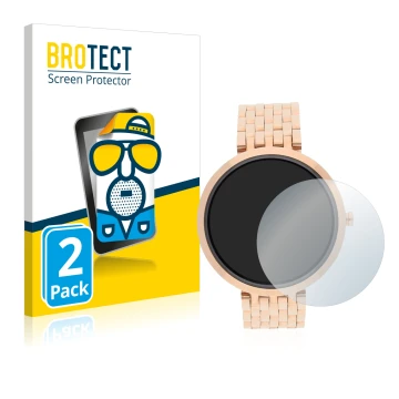 Face avant d’un emballage produit avec le logo de la marque BROTECT. À côté, l’appareil Xlyne X-Watch Siona XW Fit est représe