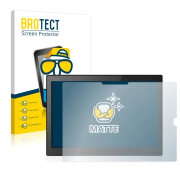 Face avant d’un emballage produit avec le logo de la marque BROTECT. À côté, l’appareil Lenovo ThinkPad X1 Tablet (3.Gen) est 