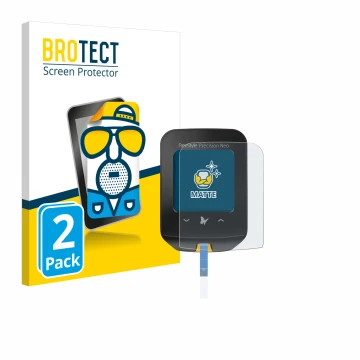 Face avant d’un emballage produit avec le logo de la marque BROTECT. À côté, l’appareil Freestyle Precision Neo est représenté