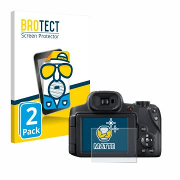 Face avant d’un emballage produit avec le logo de la marque BROTECT. À côté, l’appareil Canon PowerShot SX70 HS est représenté