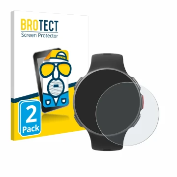 Face avant d’un emballage produit avec le logo de la marque BROTECT. À côté, l’appareil Polar Vantage V est représenté avec la