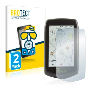 Face avant d’un emballage produit avec le logo de la marque BROTECT. À côté, l’appareil A-Rival Teasi One4 est représenté avec