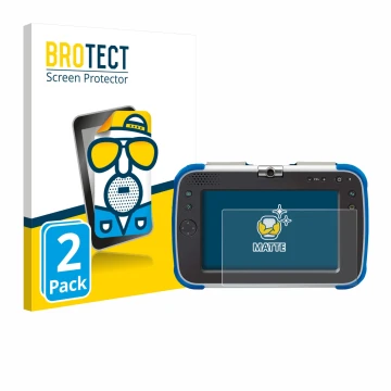 Face avant d’un emballage produit avec le logo de la marque BROTECT. À côté, l’appareil Vtech Storio Max XL 2.0 est représenté