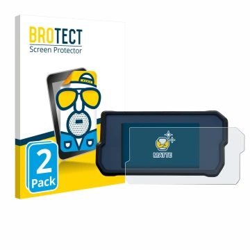 Face avant d’un emballage produit avec le logo de la marque BROTECT. À côté, l’appareil KTM 390 Duke 2017 est représenté avec 