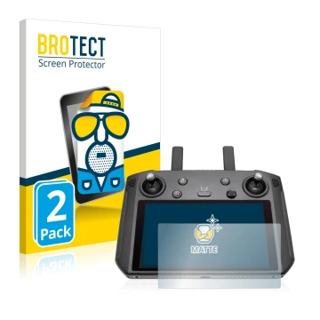 Face avant d’un emballage produit avec le logo de la marque BROTECT. À côté, l’appareil DJI Smart Controller est représenté av