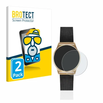 Face avant d’un emballage produit avec le logo de la marque BROTECT. À côté, l’appareil Xlyne X-Watch Joli XW Pro est représen