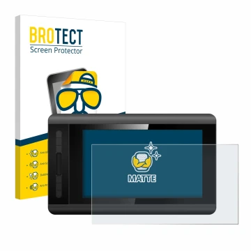 Face avant d’un emballage produit avec le logo de la marque BROTECT. À côté, l’appareil XP-Pen Artist 12 est représenté avec l