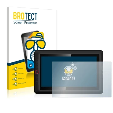 Face avant d’un emballage produit avec le logo de la marque BROTECT. À côté, l’appareil XP-Pen Artist 15.6 Pro est représenté 