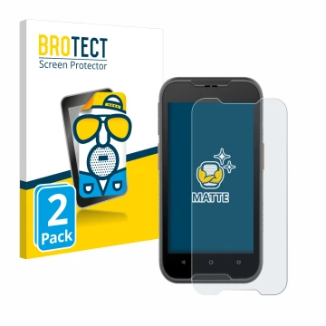 Face avant d’un emballage produit avec le logo de la marque BROTECT. À côté, l’appareil Datalogic Memor 10 est représenté avec