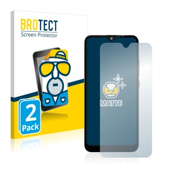 Face avant d’un emballage produit avec le logo de la marque BROTECT. À côté, l’appareil Gigaset GS110 est représenté avec la p