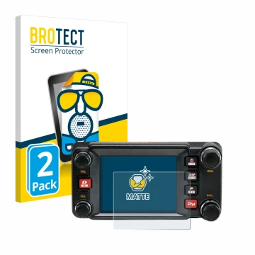 Face avant d’un emballage produit avec le logo de la marque BROTECT. À côté, l’appareil Yaesu FTM-400XDR est représenté avec l
