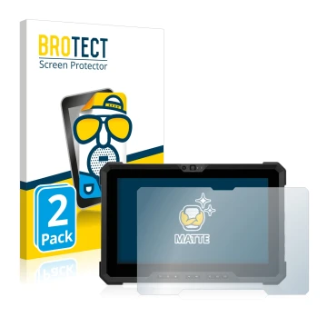 Face avant d’un emballage produit avec le logo de la marque BROTECT. À côté, l’appareil Dell Latitude 7220EX Rugged Extreme es