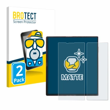 Face avant d’un emballage produit avec le logo de la marque BROTECT. À côté, l’appareil Huawei Mate Xs est représenté avec la 