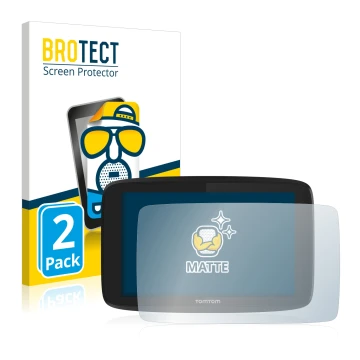 Face avant d’un emballage produit avec le logo de la marque BROTECT. À côté, l’appareil TomTom Go Professional 620 est représe