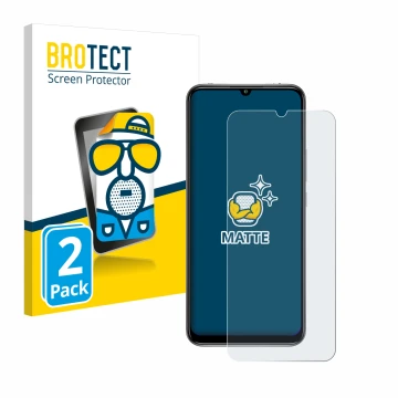 Face avant d’un emballage produit avec le logo de la marque BROTECT. À côté, l’appareil Xiaomi Mi 10 Lite est représenté avec 