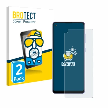 Face avant d’un emballage produit avec le logo de la marque BROTECT. À côté, l’appareil Samsung Galaxy A21s est représenté ave