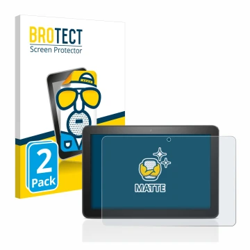 Face avant d’un emballage produit avec le logo de la marque BROTECT. À côté, l’appareil Amazon Fire HD 8 2020 (10ème Gen.) est