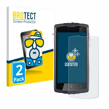 Face avant d’un emballage produit avec le logo de la marque BROTECT. À côté, l’appareil GoClever Quantum 500 Steel est représe