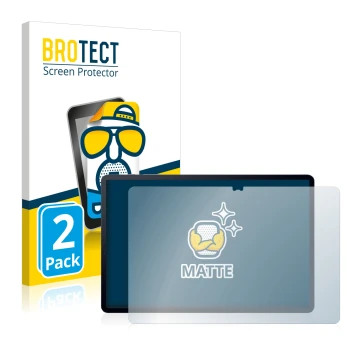 Face avant d’un emballage produit avec le logo de la marque BROTECT. À côté, l’appareil Samsung Galaxy Tab S7 Plus WiFi 2020 e