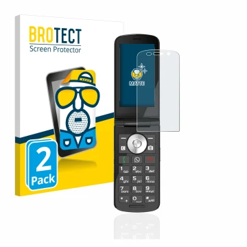 Face avant d’un emballage produit avec le logo de la marque BROTECT. À côté, l’appareil Emporia TOUCHsmart est représenté avec