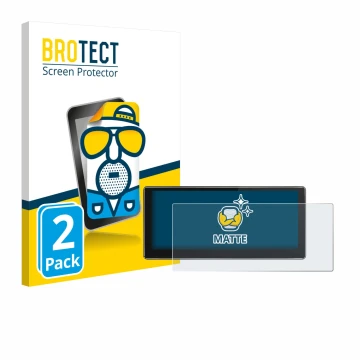 Face avant d’un emballage produit avec le logo de la marque BROTECT. À côté, l’appareil Joying 4G Car Radio 10.25