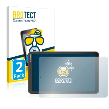 Face avant d’un emballage produit avec le logo de la marque BROTECT. À côté, l’appareil Garmin Camper 890 est représenté avec 